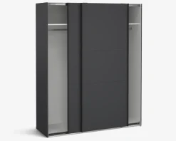 Online Daells Bolighus Garderobeskab Case grå B. 179 x H. 221 cm