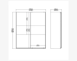 Online Daells Bolighus Garderobeskab Case grå B. 179 x H. 221 cm