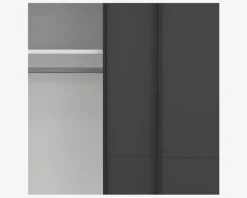 Online Daells Bolighus Garderobeskab Case grå B. 179 x H. 221 cm