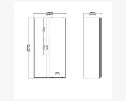 Online Daells Bolighus Garderobeskab Case grå B. 119 x H. 221 cm