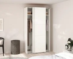 Sale Daells Bolighus Garderobeskab Case hvid B. 119 x H. 221 cm