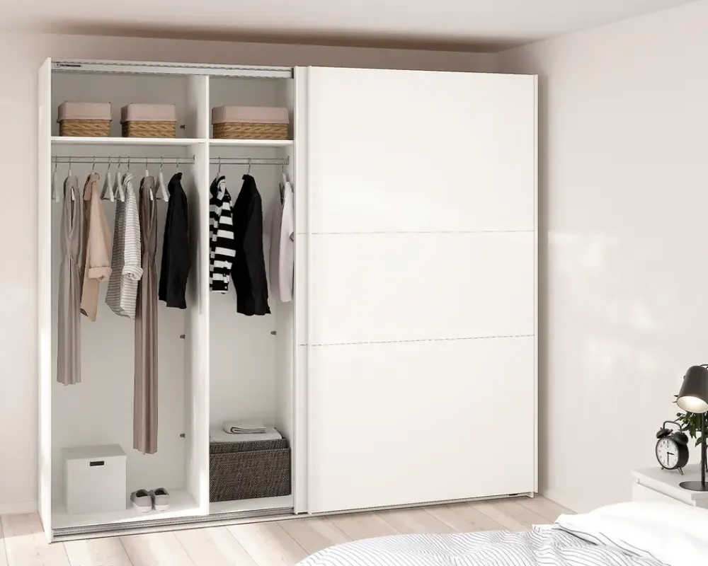 Sale Daells Bolighus Garderobeskab Case hvid B. 244 x H. 221 cm