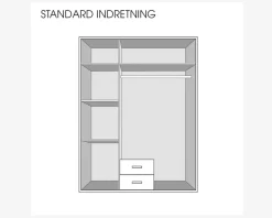 Hot Daells Bolighus Garderobeskab m. 3 låger og 2 skuffer