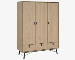 New Daells Bolighus Garderobeskab Ry m. 3 låger og 3 skuffer Eg