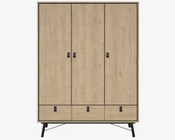 New Daells Bolighus Garderobeskab Ry m. 3 låger og 3 skuffer Eg