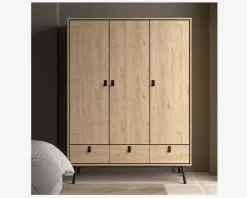 New Daells Bolighus Garderobeskab Ry m. 3 låger og 3 skuffer Eg