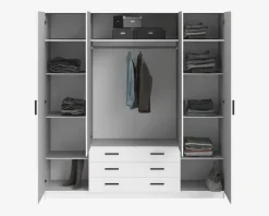 Daells Bolighus Garderobeskab Sprint m. 4 Låger og 3 Skuffer