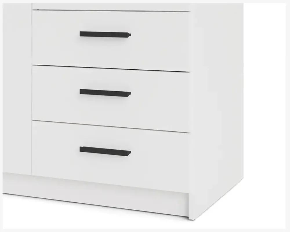 Clearance Daells Bolighus Garderobeskab Sprint m. 2 Låger og 3 Skuffer