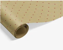 New Daells Bolighus Gavepapir M. Prikker Brun, Rød