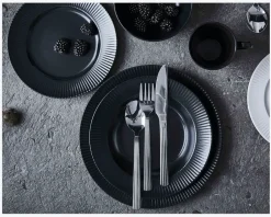 Outlet Daells Bolighus Groovy Midd. Tallerken Ø27 cm Sort