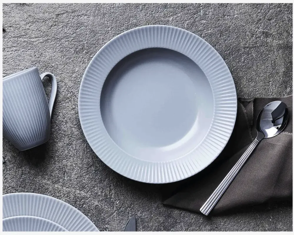 Sale Daells Bolighus Groovy Suppe Tallerken Ø23 cm Grå