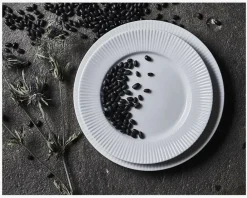 Clearance Daells Bolighus Groovy Tallerken Flad Ø22 cm Hvid