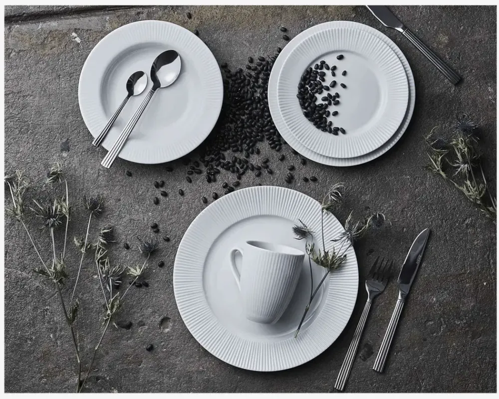 Clearance Daells Bolighus Groovy Tallerken Flad Ø22 cm Hvid