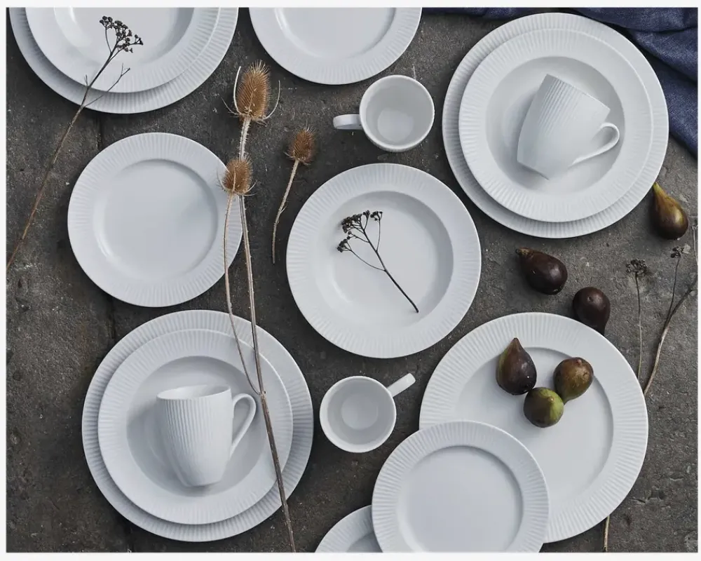 Clearance Daells Bolighus Groovy Tallerken Flad Ø22 cm Hvid