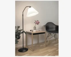 Outlet Daells Bolighus Gulvlampe Berlin H.110 cm Sort, Hvid