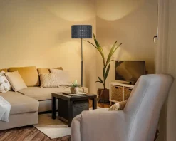 Online Daells Bolighus Gulvlampe filt vævet grå H.156 cm