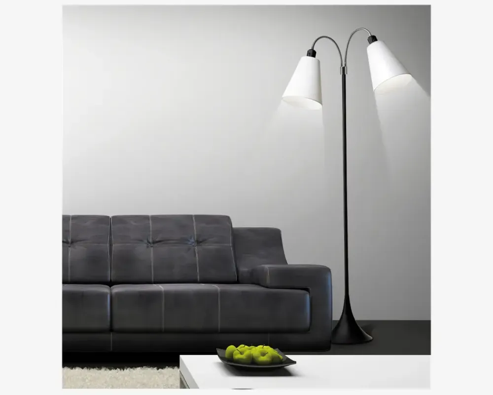 Clearance Daells Bolighus Gulvlampe fodgænger sort u/skærme H.135 cm