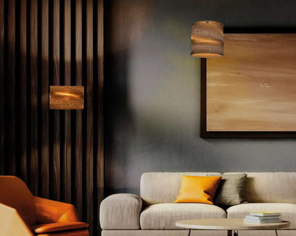 Clearance Daells Bolighus Gulvlampe genanvendt pap H.160 cm