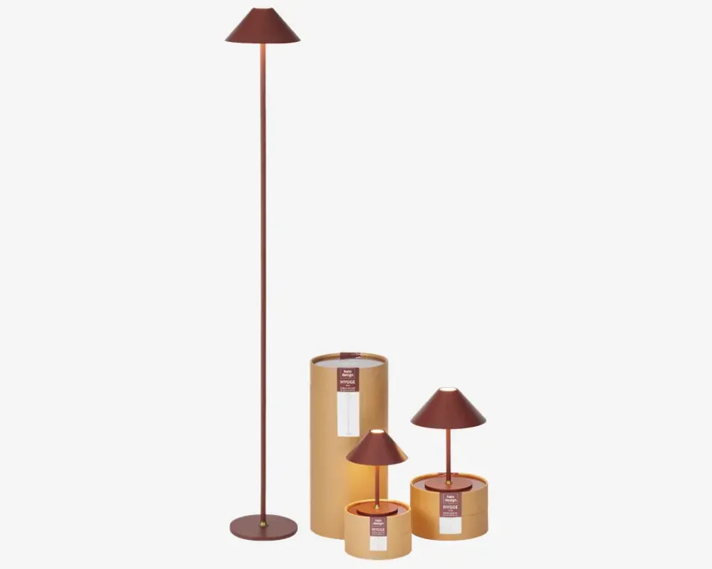 Online Daells Bolighus Gulvlampe Hygge rødbrun H. 134 cm