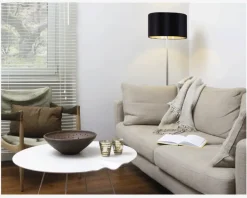 Best Daells Bolighus Gulvlampe Maserlo H.151 cm Sort, Guld, Krom