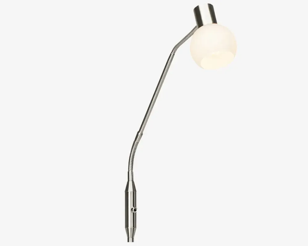 Clearance Daells Bolighus Gulvlampe Philo børstet H.140 cm Krom