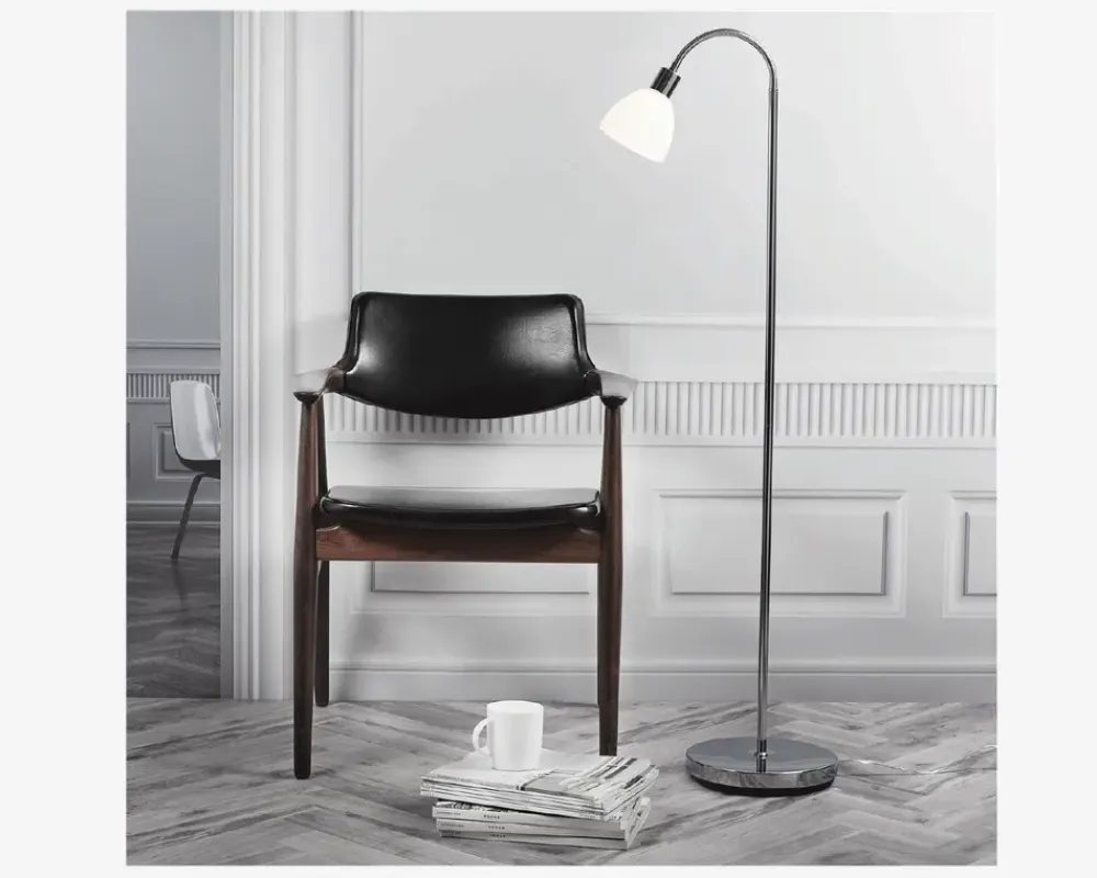 Online Daells Bolighus Gulvlampe Ray H.155 cm Krom, Hvid