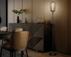 Sale Daells Bolighus Gulvlampe Stick grå H.146 cm