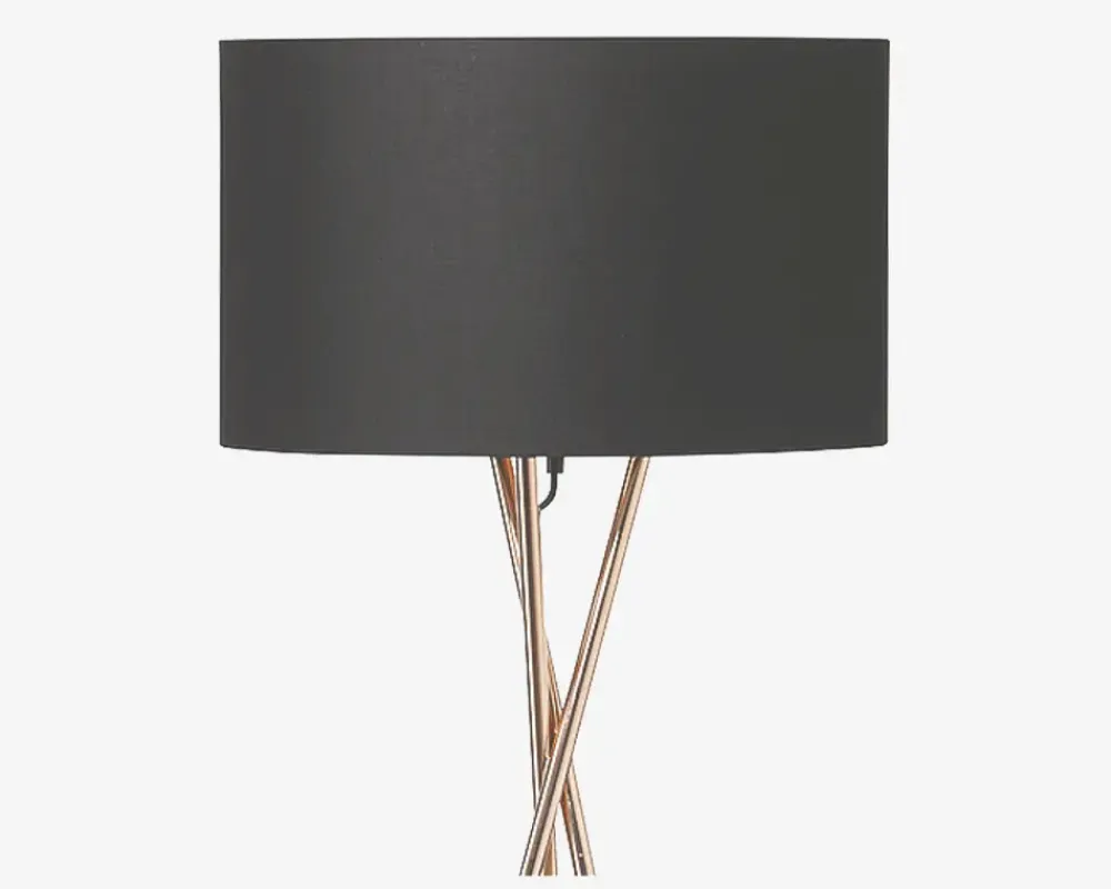 Outlet Daells Bolighus Gulvlampe Uptown Kobber/Sort H.157 cm Sort, Kobber