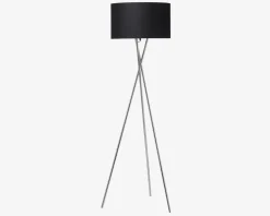 Sale Daells Bolighus Gulvlampe Uptown Krom/Sort H.157 cm Sort, Krom