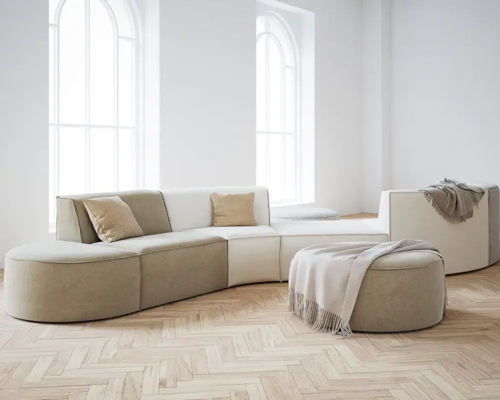 Clearance Daells Bolighus Halvrund Puf Quadrato