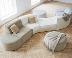 Clearance Daells Bolighus Halvrund Puf Quadrato