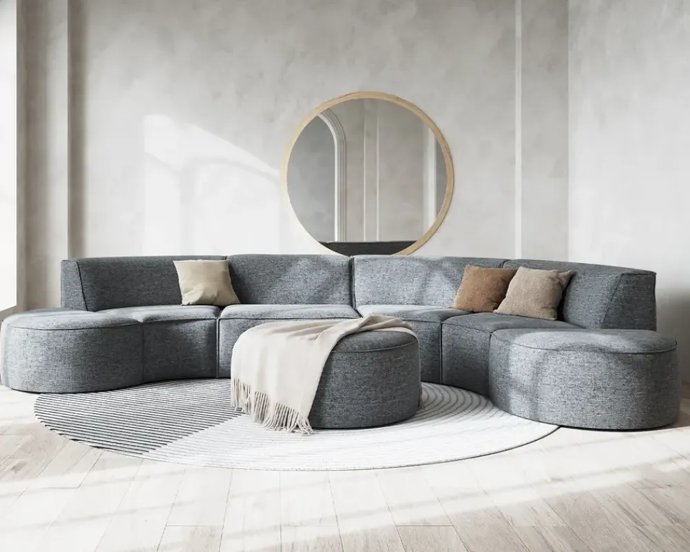 Clearance Daells Bolighus Halvrund Puf Quadrato