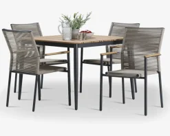 Daells Bolighus Havebord teak/aluminium 100x100 cm