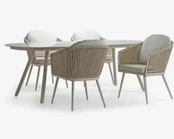 New Daells Bolighus Havestol i cremefarvet inkl. hynde