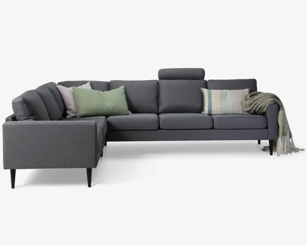 Discount Daells Bolighus Hjørnesofa Grå Slidstærkt møbelstof
