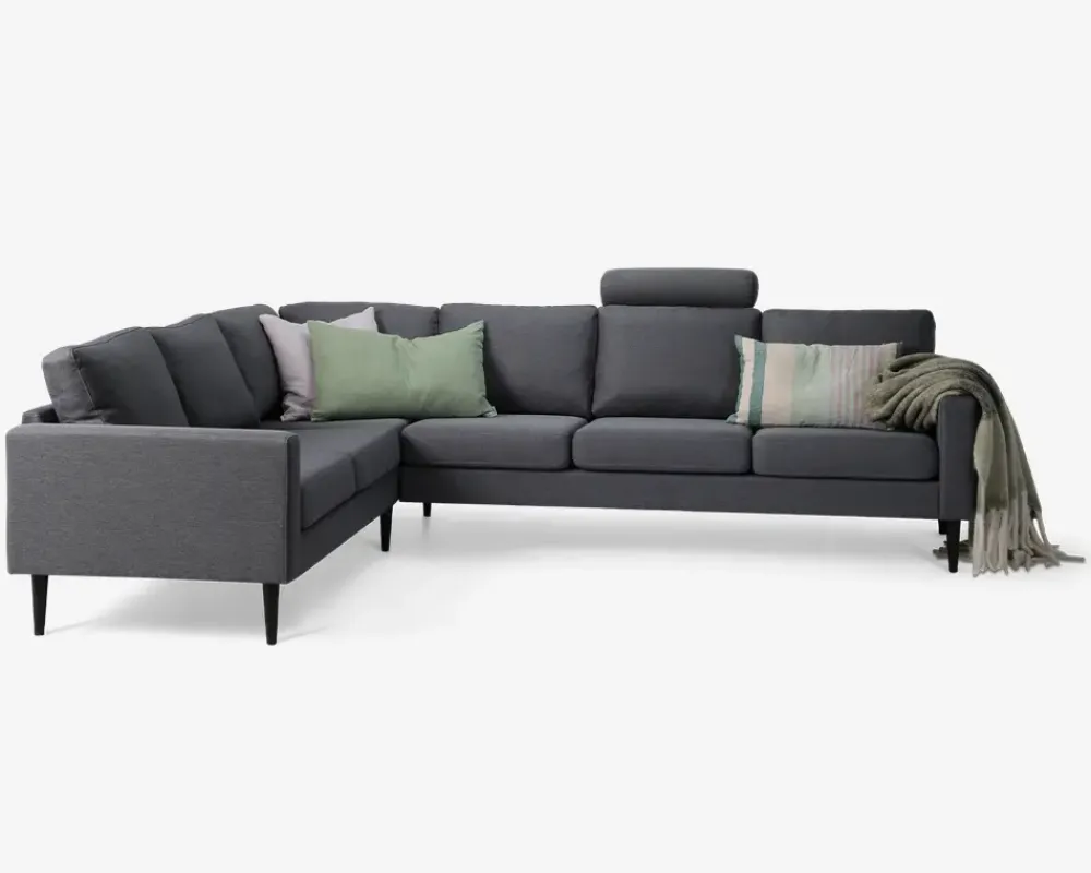 Discount Daells Bolighus Hjørnesofa Grå Slidstærkt møbelstof