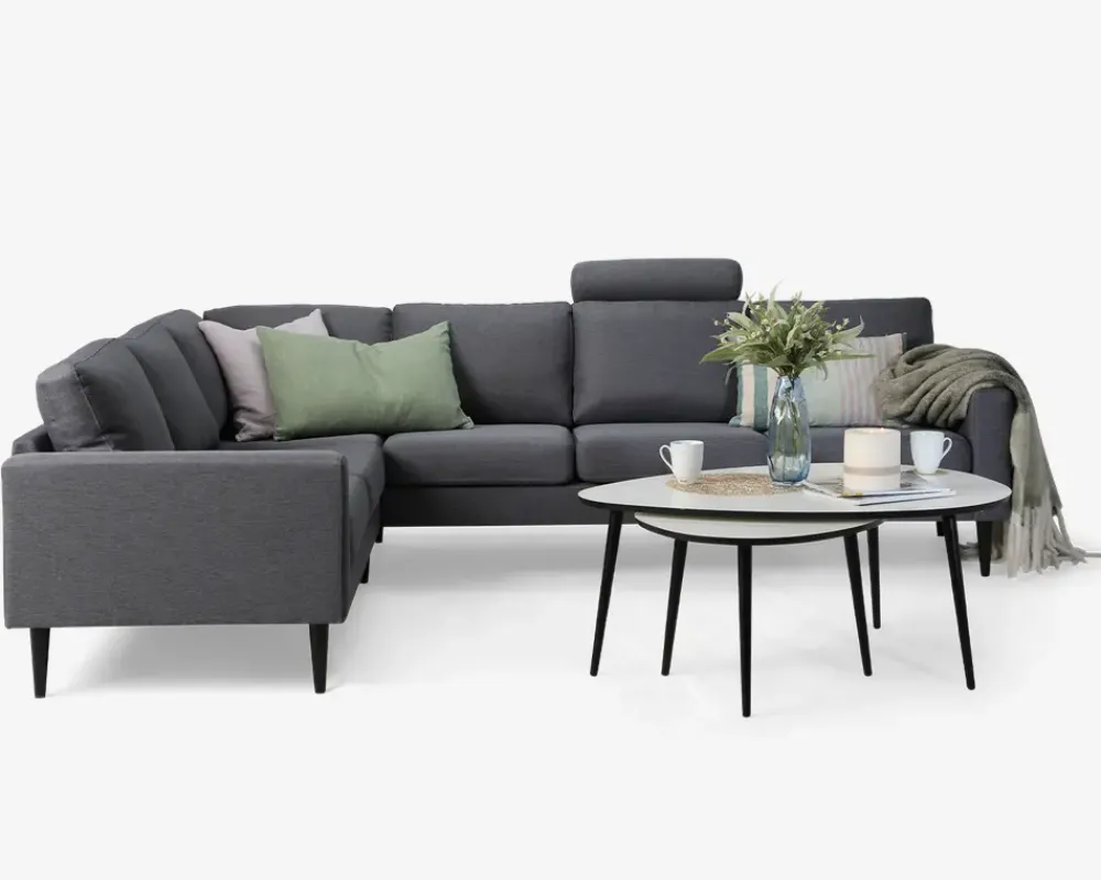 Discount Daells Bolighus Hjørnesofa Grå Slidstærkt møbelstof