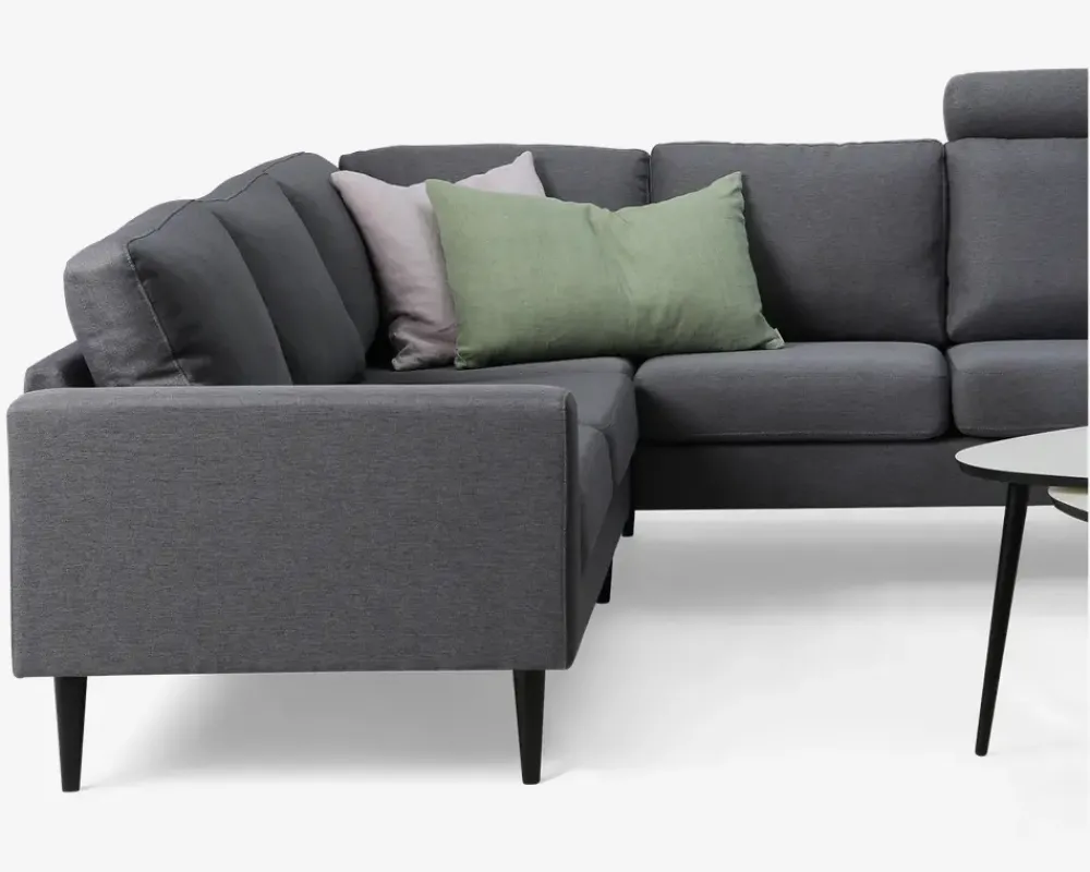 Discount Daells Bolighus Hjørnesofa Grå Slidstærkt møbelstof