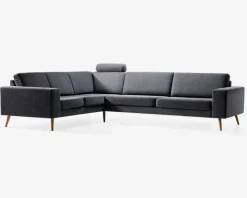 Daells Bolighus Hjørnesofa Sienna i gråt stof