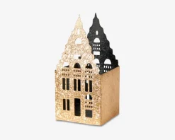 Clearance Daells Bolighus Hus t/fyrfadslys metal 7x7x15 cm