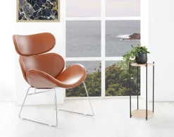 New Daells Bolighus Hvilestol Cazar Tekstillæder Cognac