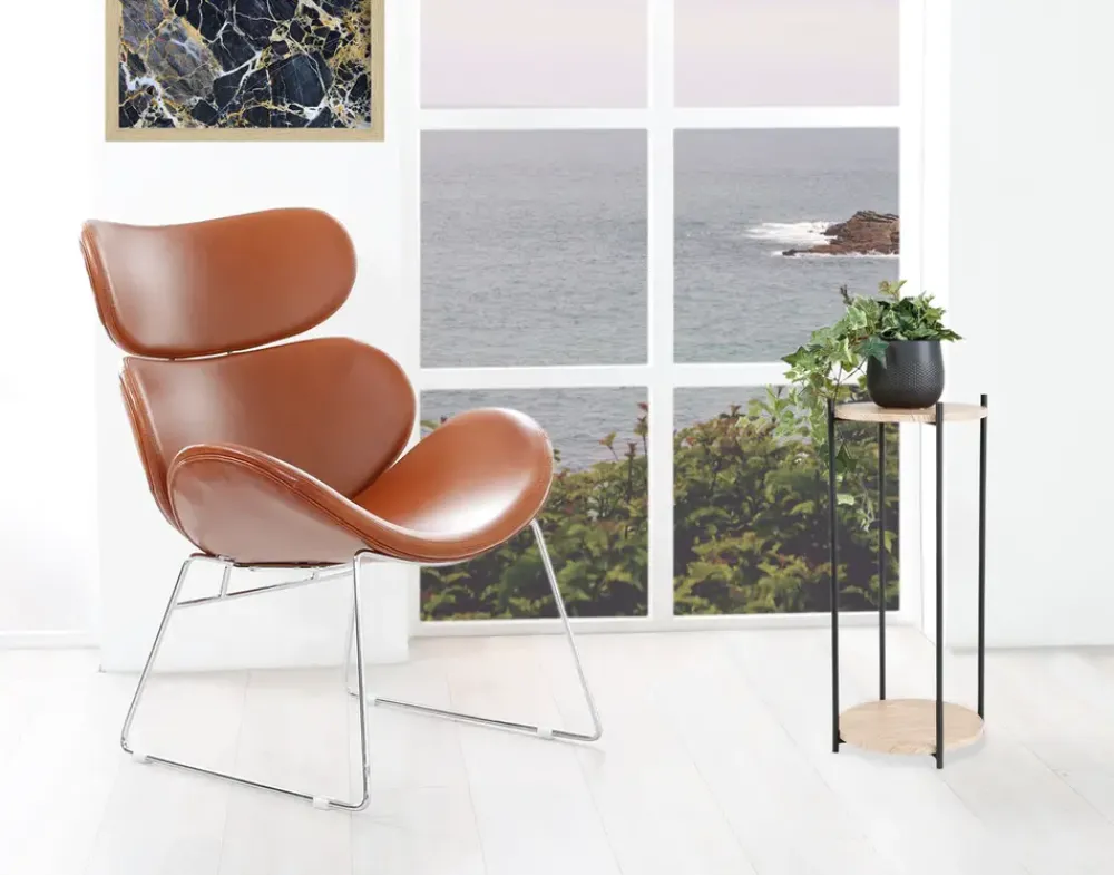 New Daells Bolighus Hvilestol Cazar Tekstillæder Cognac