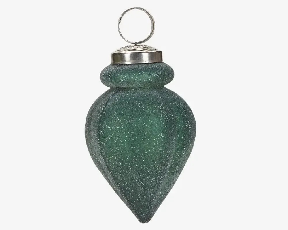 Sale Daells Bolighus Julekugle Cone Grøn/Hvid