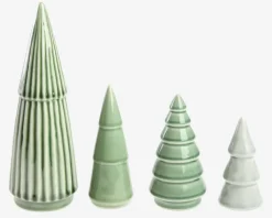 Best Daells Bolighus Juletræer porcelæn grøn 4 stk.