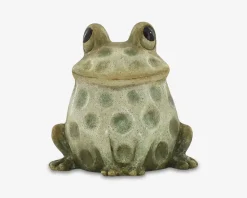 Clearance Daells Bolighus Keramik frø grøn H.13 cm