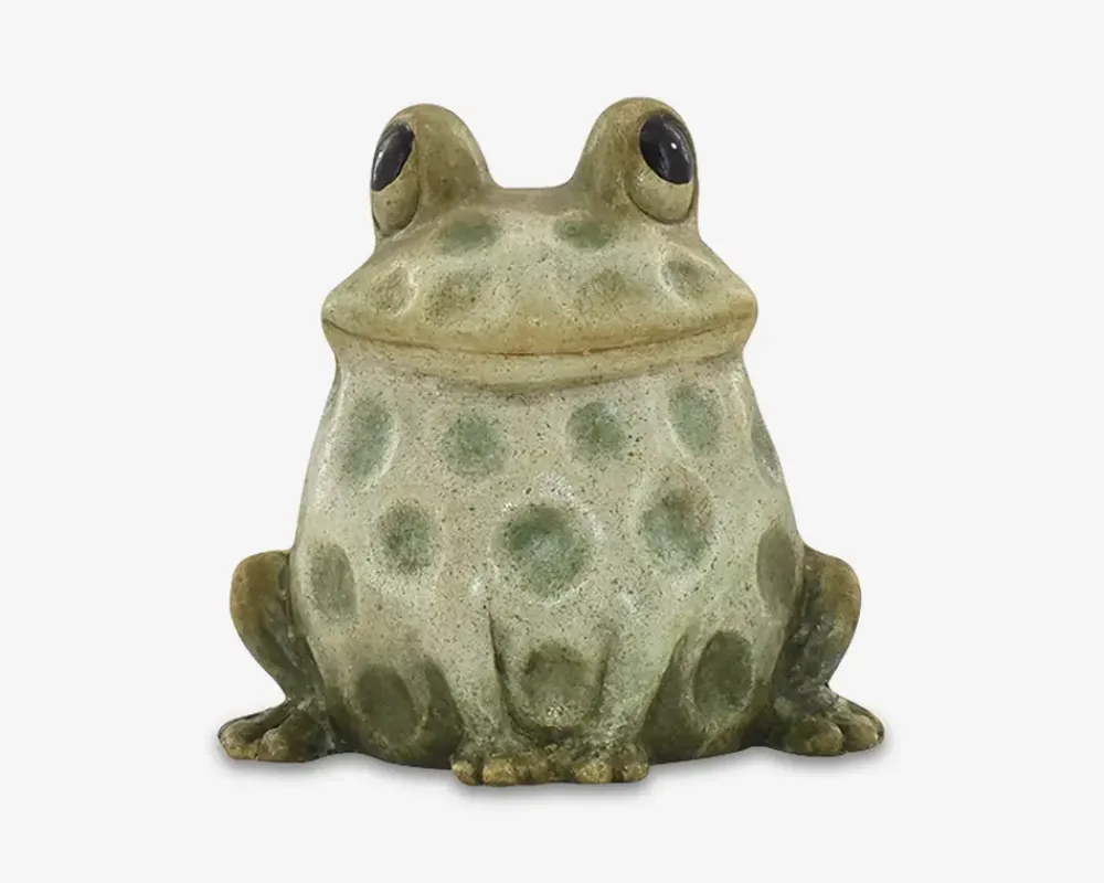 Clearance Daells Bolighus Keramik frø grøn H.13 cm