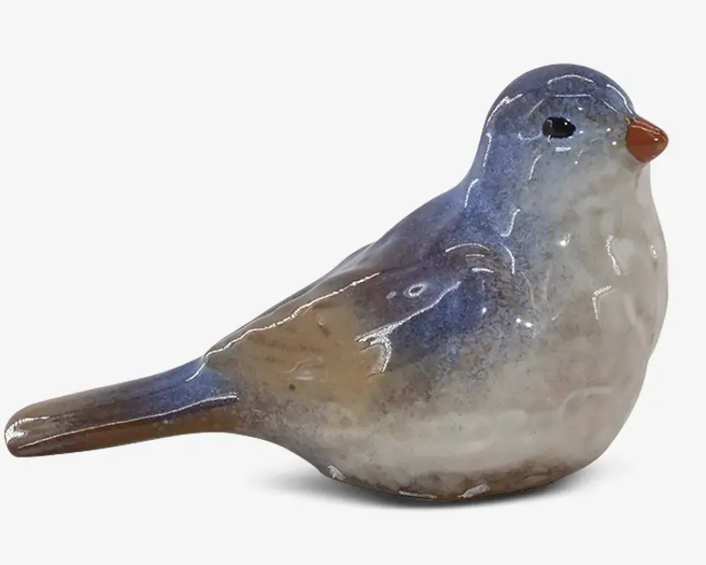 Discount Daells Bolighus Keramik fugl sand/blå H.10 cm