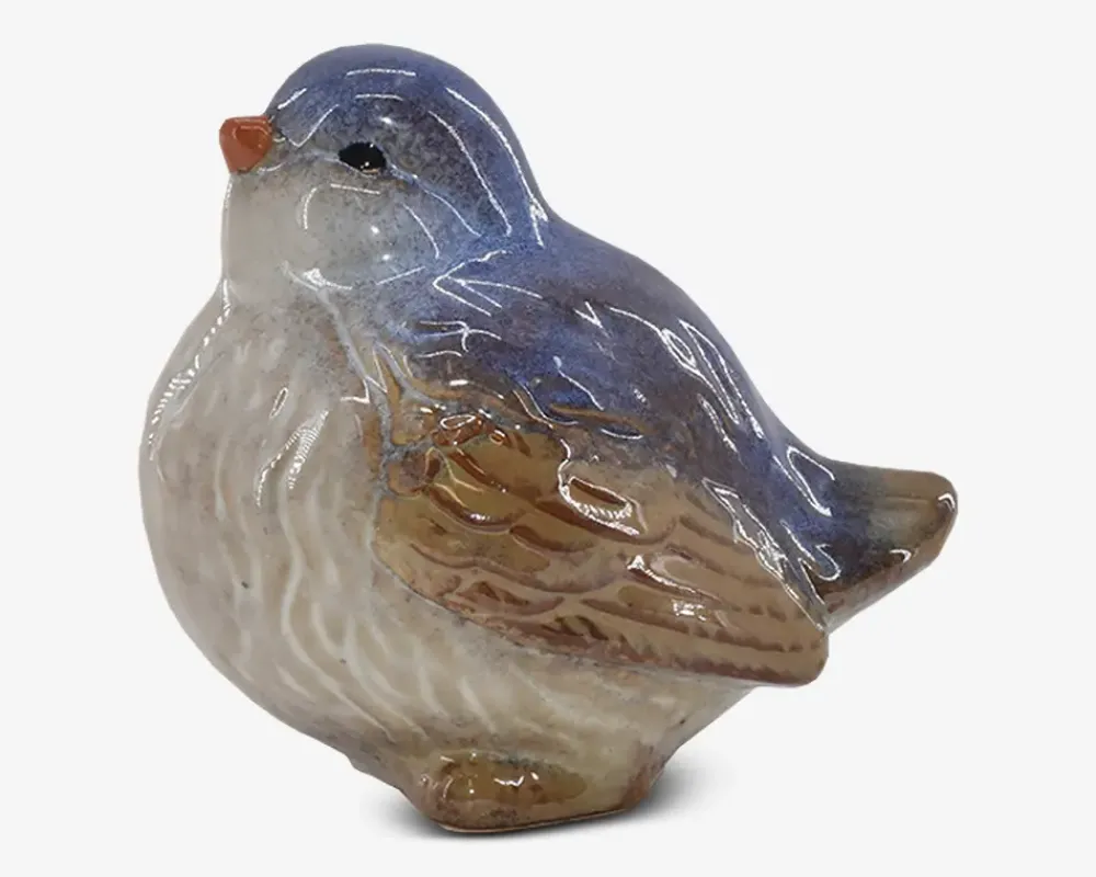 Discount Daells Bolighus Keramik fugl sand/blå H.11 cm