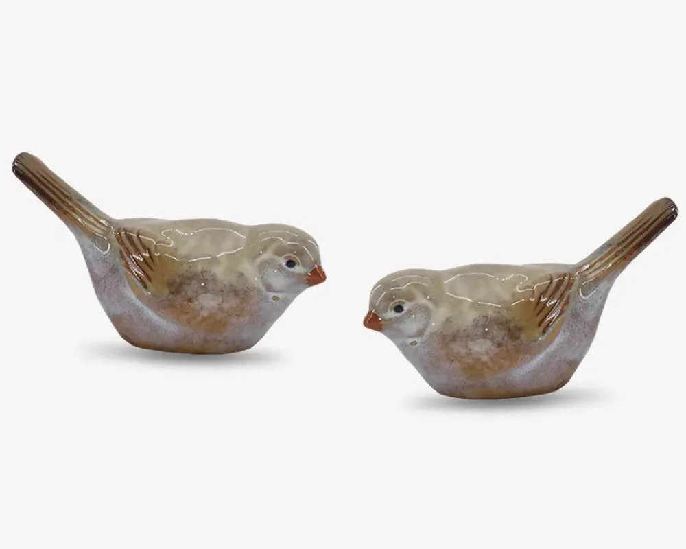 Online Daells Bolighus Keramik fugle ass sand/ brun H.7 cm