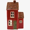 Online Daells Bolighus Keramikhus til lys rød H.20 cm